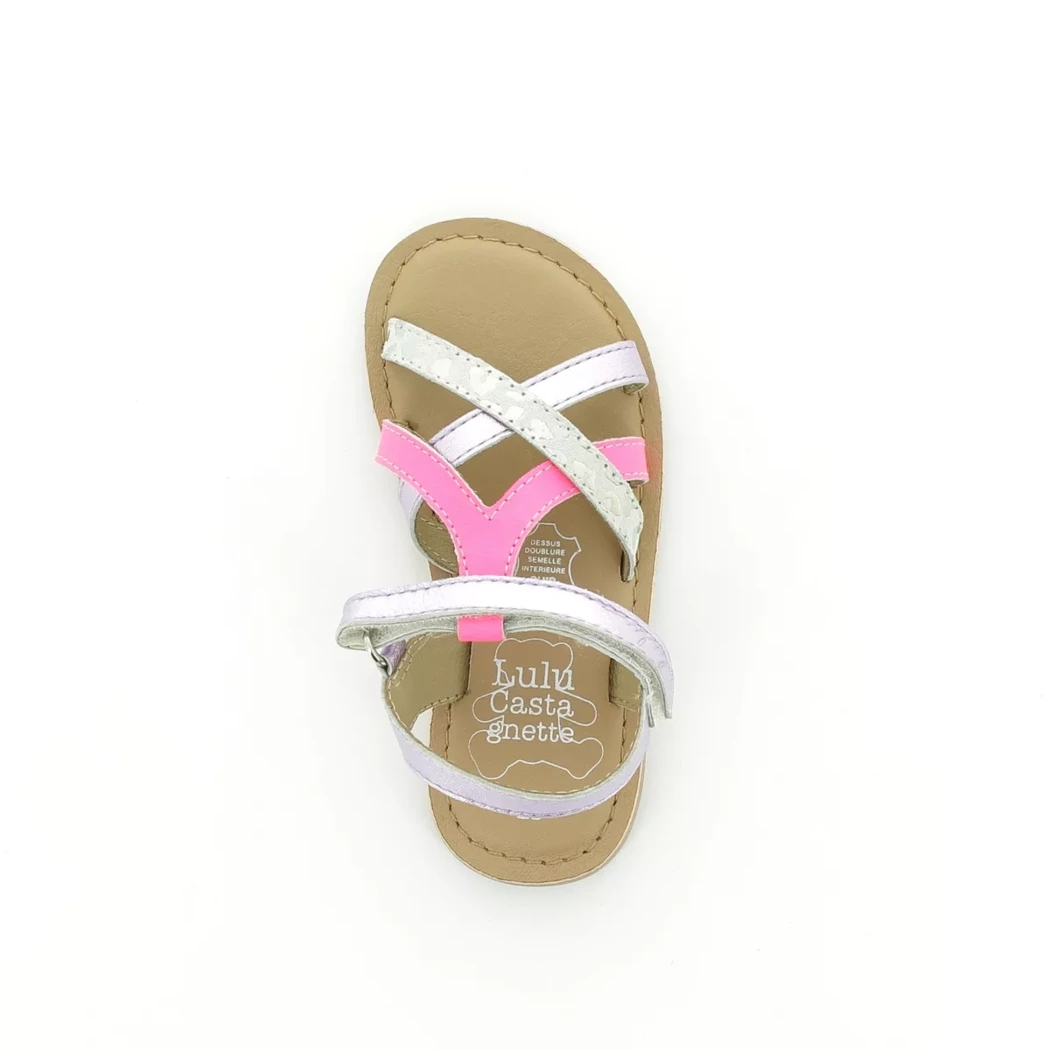 Image (6) de la chaussures Lulu Castagnette - Sandales et Nu-Pieds Rose en Cuir