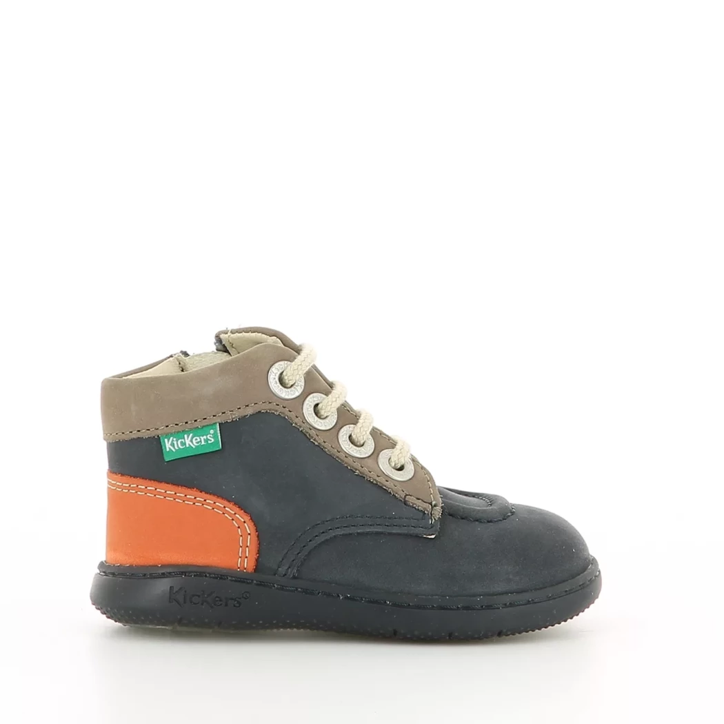 Image (2) de la chaussures Kickers - Bottines Bleu en Cuir nubuck Image (2) de la chaussures Kickers - Bottines Bleu en Cuir nubuck