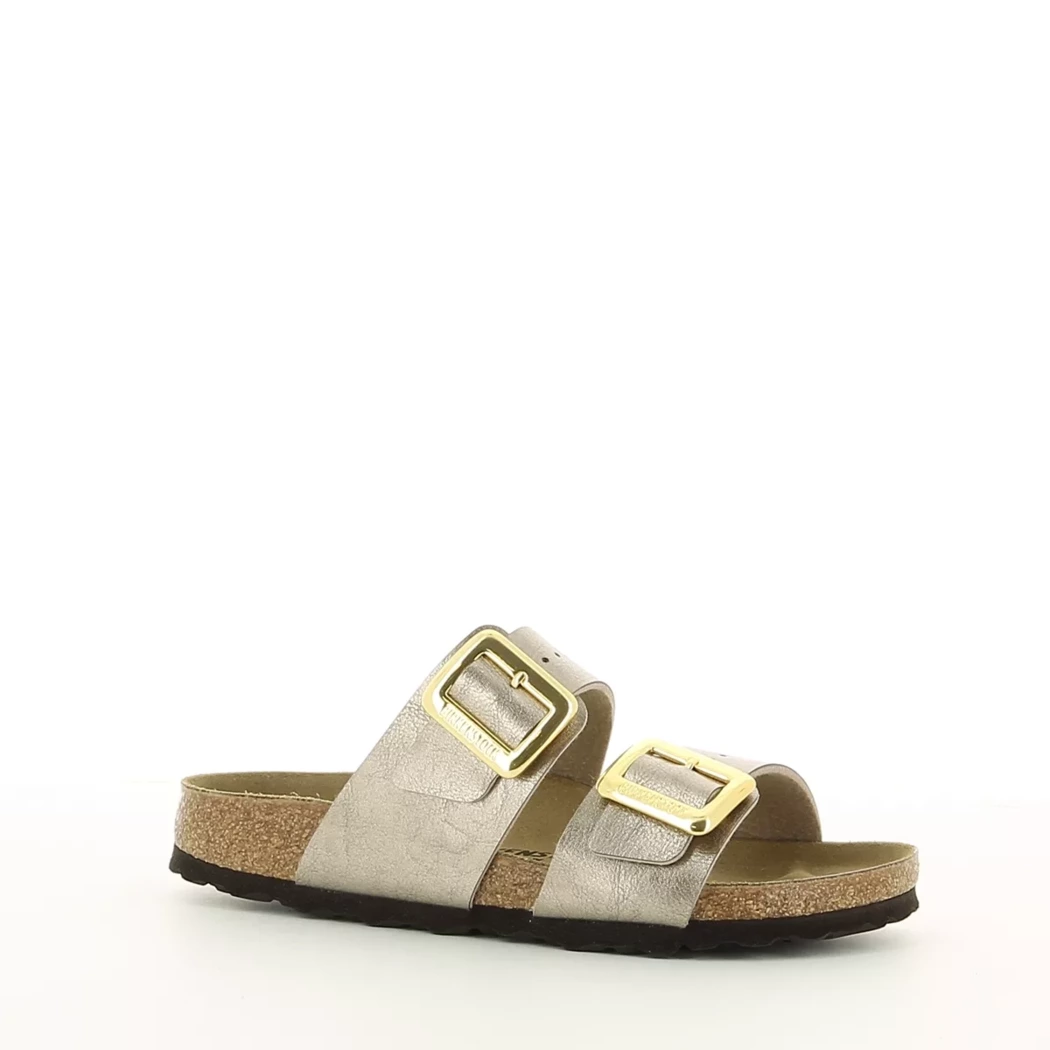 Image (1) de la chaussures Birkenstock - Mules et Sabots Taupe en Cuir synthétique Image (1) de la chaussures Birkenstock - Mules et Sabots Taupe en Cuir synthétique