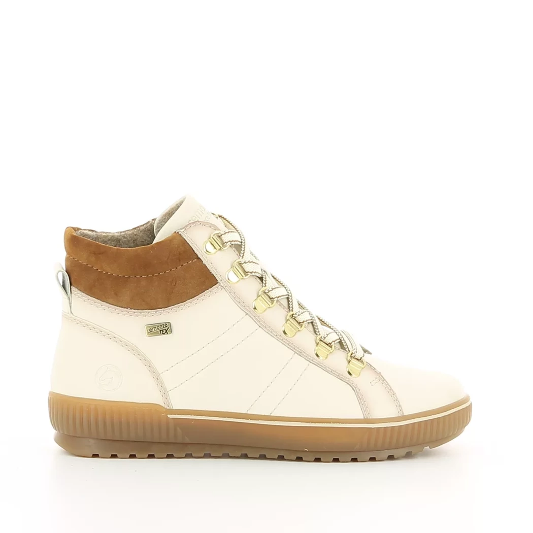 Image (2) de la chaussures Remonte - Bottines Beige en Cuir Image (2) de la chaussures Remonte - Bottines Beige en Cuir