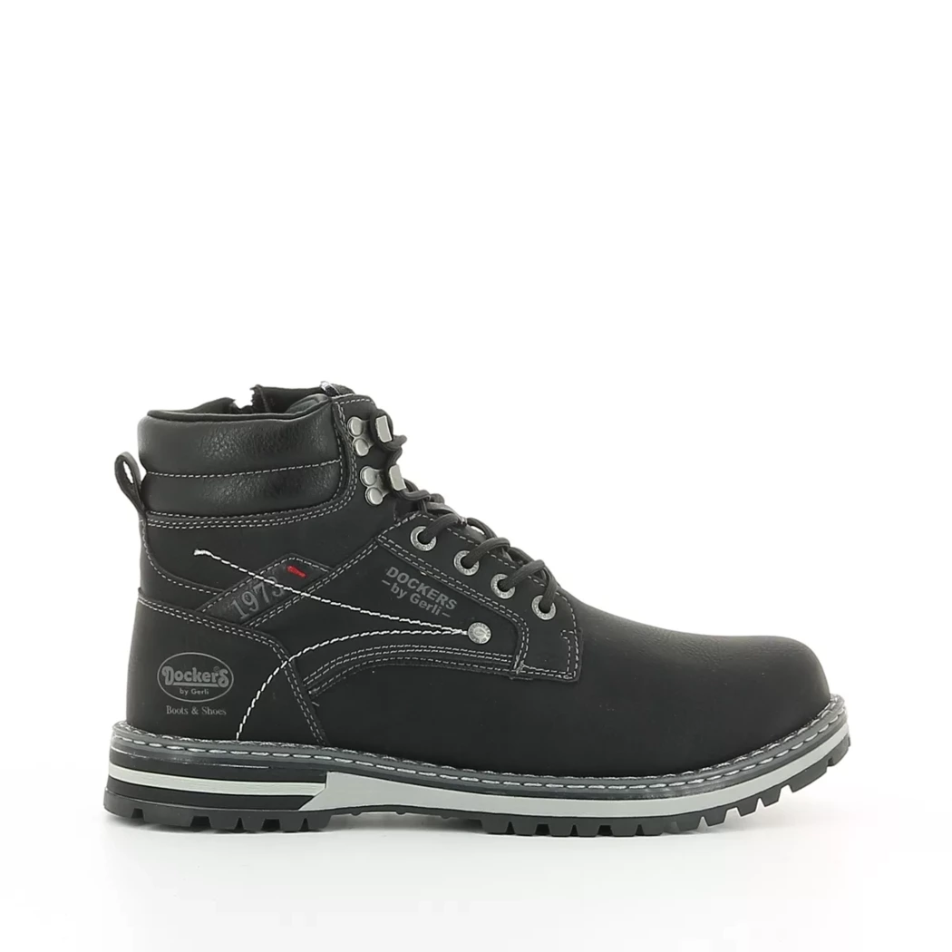 Image (2) de la chaussures Dockers - Bottines Noir en Cuir synthétique Image (2) de la chaussures Dockers - Bottines Noir en Cuir synthétique