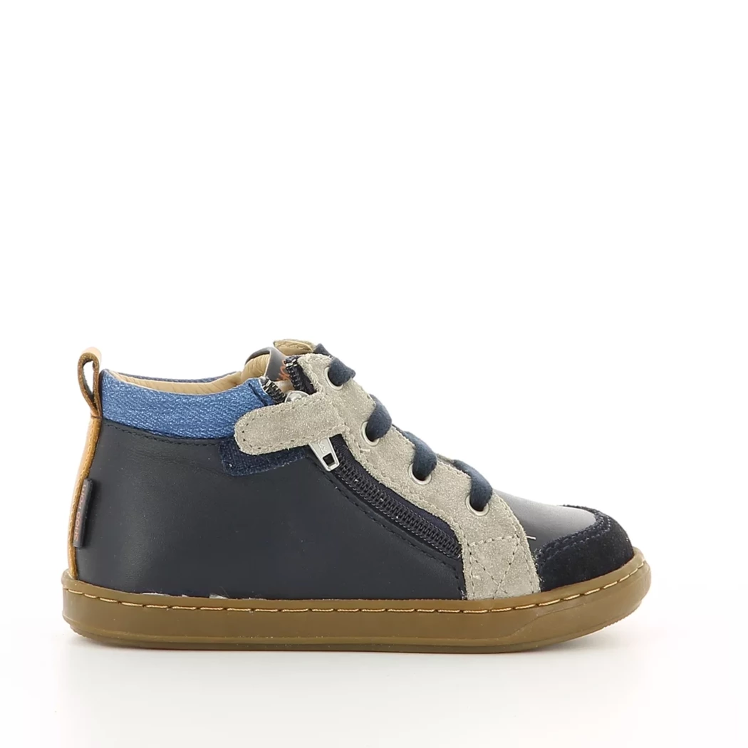 Image (2) de la chaussures Shoo pom - Bottines Bleu en Cuir