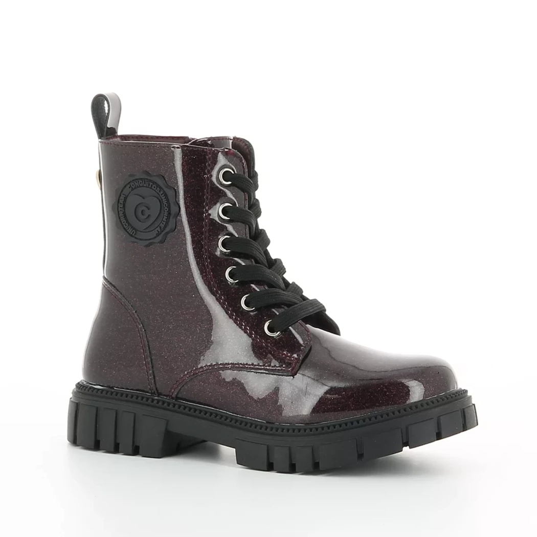 Image (1) de la chaussures Conguitos - Bottines Bordeaux en Cuir synthétique