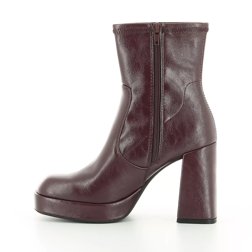 Image (4) de la chaussures Fashion Victim - Boots Bordeaux en Cuir synthétique
