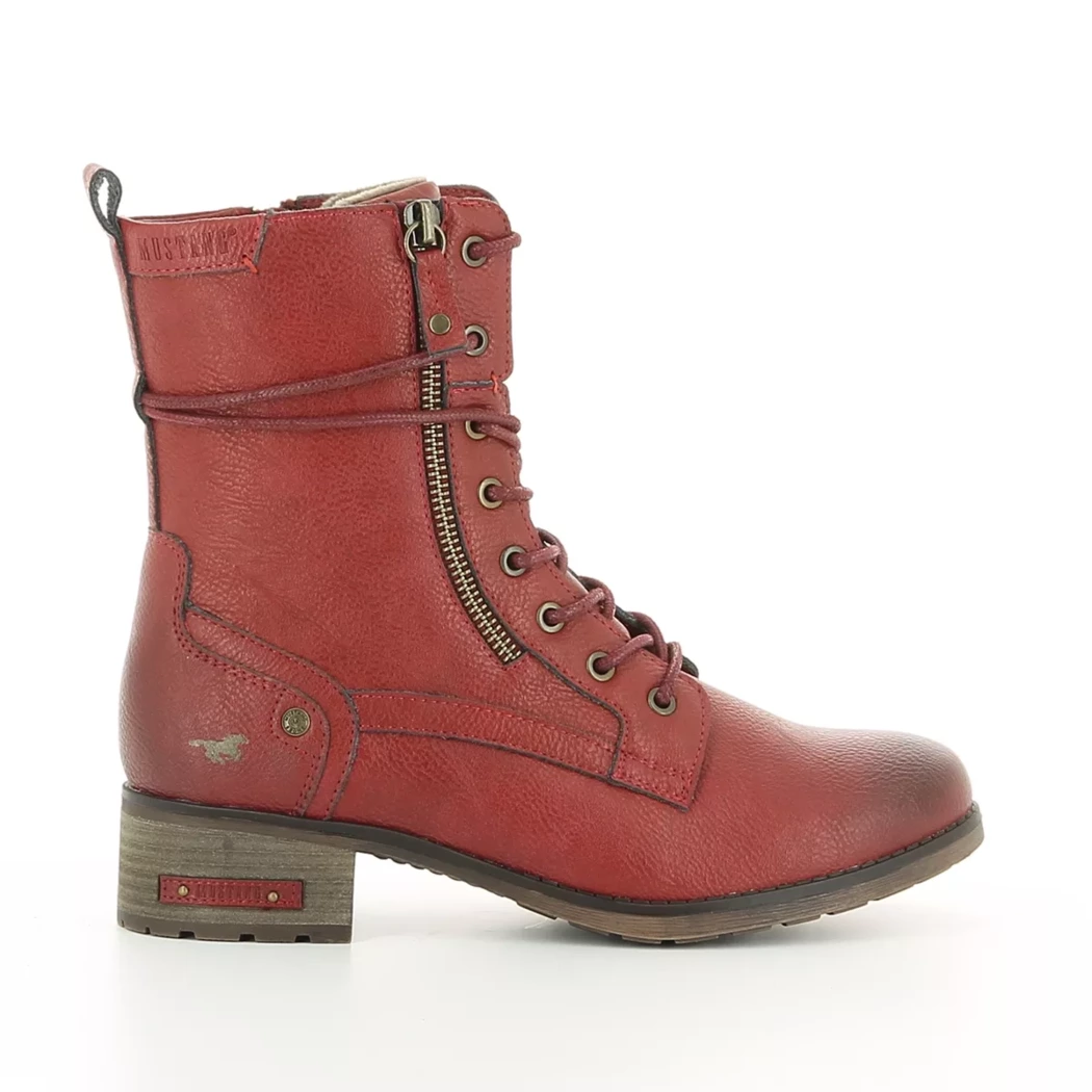 Image (2) de la chaussures Mustang - Bottines Rouge en Cuir synthétique