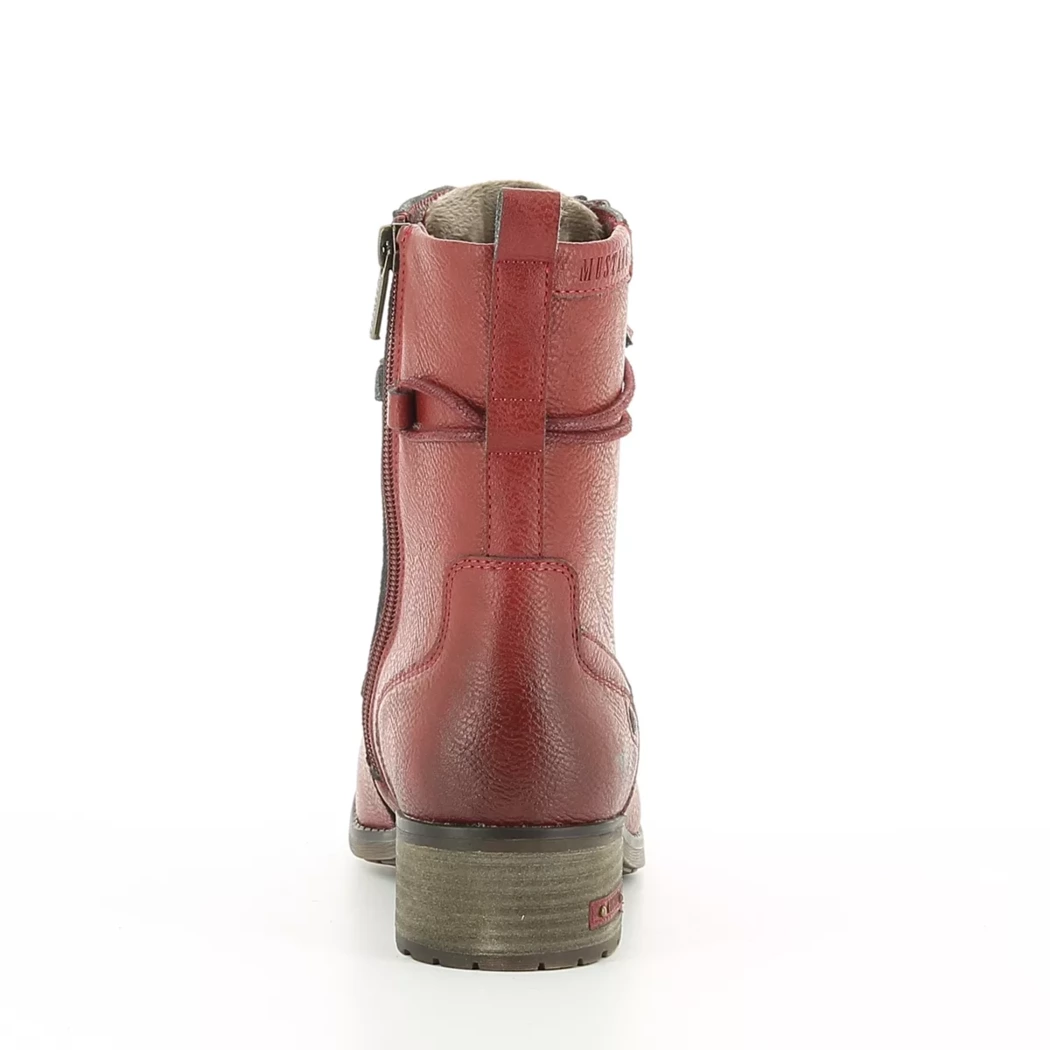 Image (3) de la chaussures Mustang - Bottines Rouge en Cuir synthétique