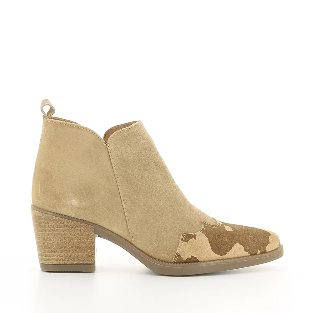 Image (2) de la chaussures Free Monday - Boots Beige en Cuir nubuck