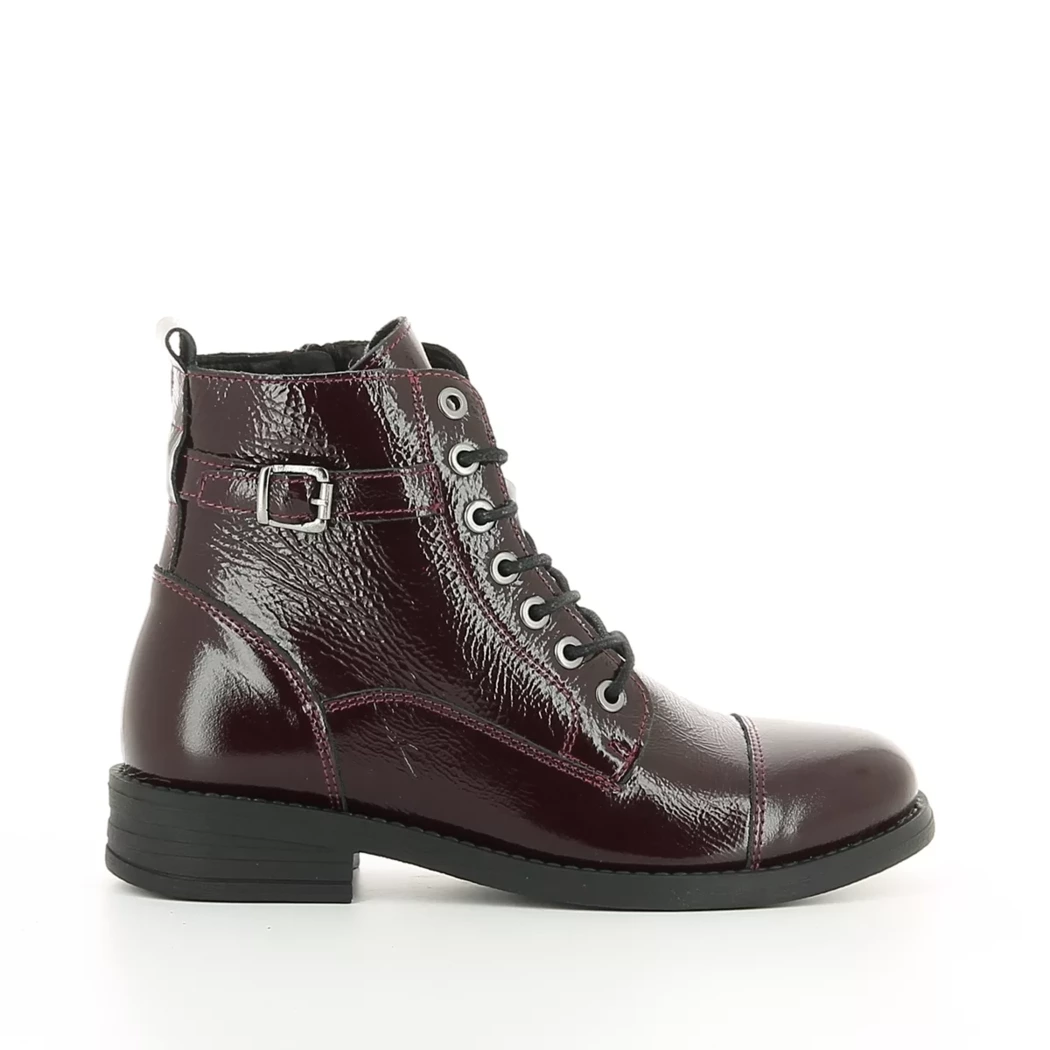 Image (2) de la chaussures Simplement B - Bottines Bordeaux en Cuir vernis Image (2) de la chaussures Simplement B - Bottines Bordeaux en Cuir vernis