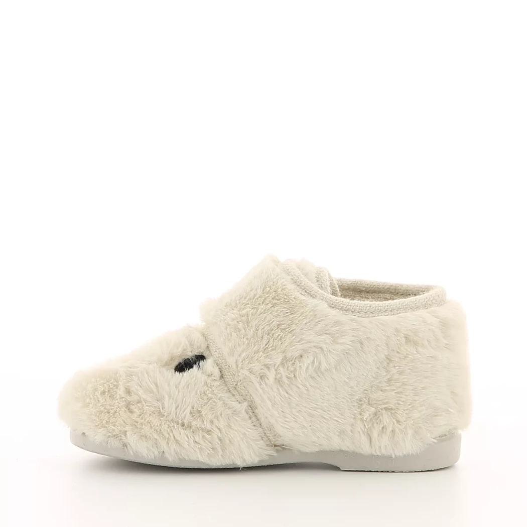 Image (4) de la chaussures Vul ladi - Pantoufles et Chaussons Beige en Textile