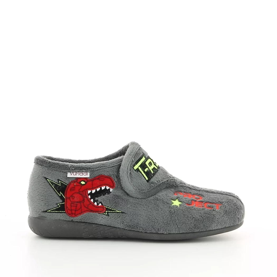 Image (2) de la chaussures Vul ladi - Pantoufles et Chaussons Gris en Textile