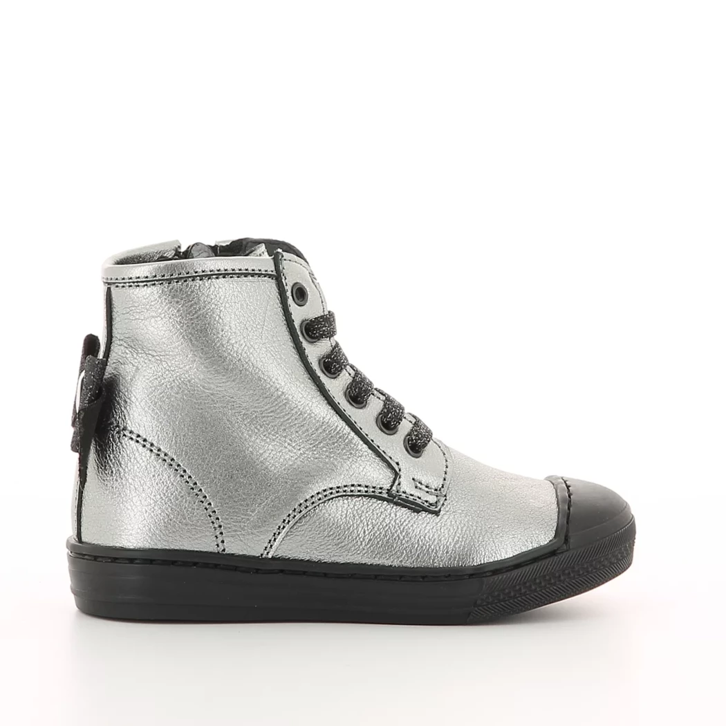 Image (2) de la chaussures Pretty Shoes - Bottines Argent en Cuir Image (2) de la chaussures Pretty Shoes - Bottines Argent en Cuir