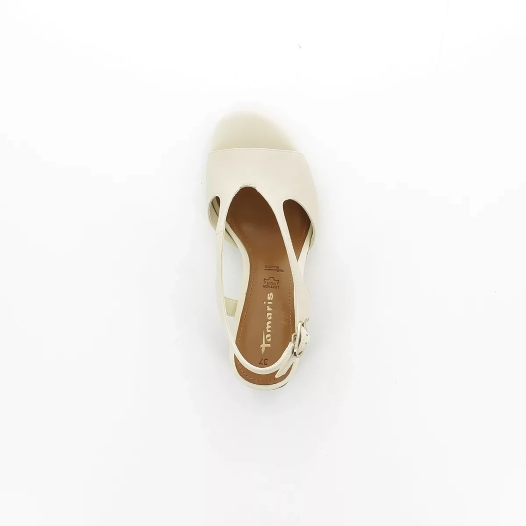 Image (6) de la chaussures Tamaris - Sandales et Nu-Pieds Beige en Cuir
