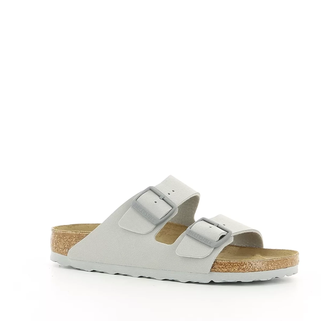 Image (1) de la chaussures Birkenstock - Mules et Sabots Gris en Cuir nubuck