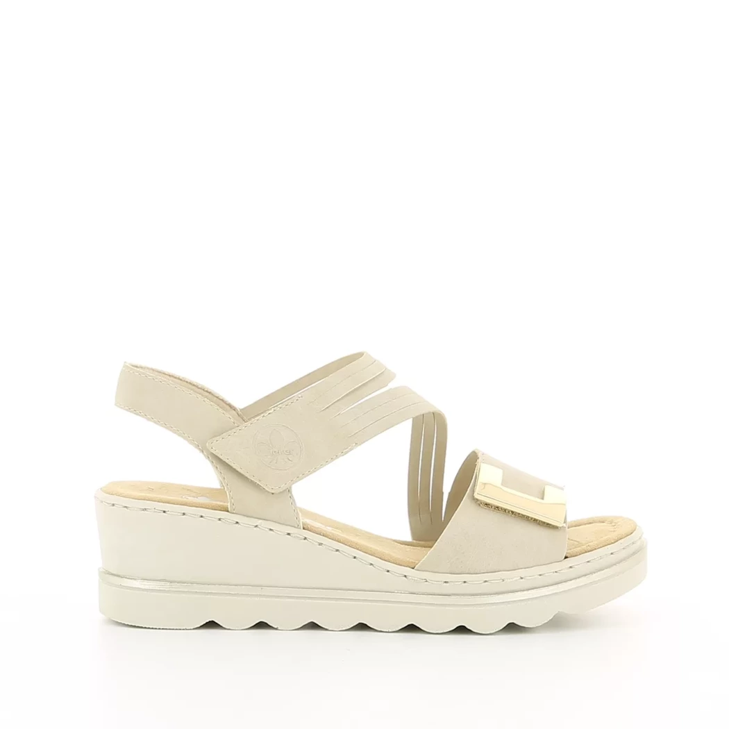 Image (2) de la chaussures Rieker - Sandales et Nu-Pieds Beige en Cuir synthétique