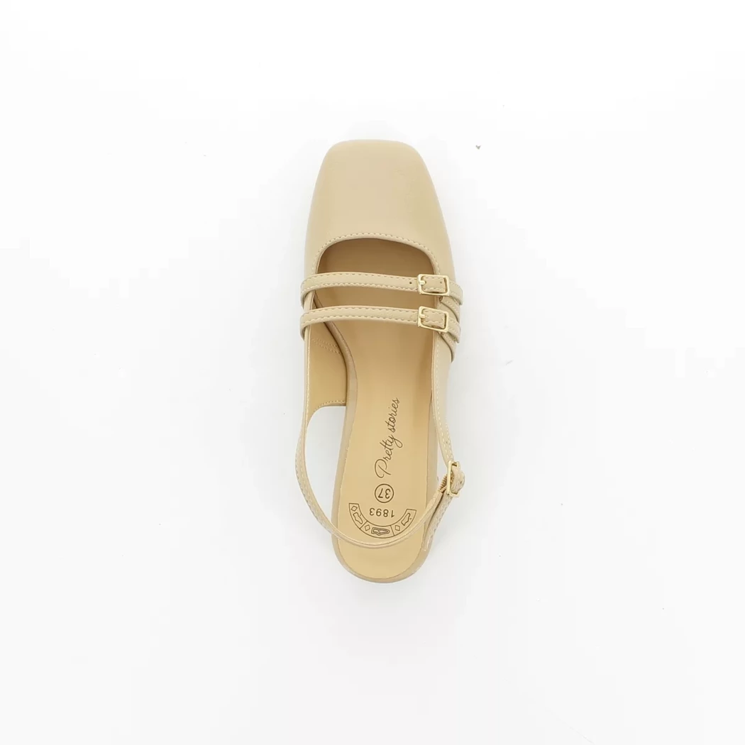 Image (6) de la chaussures Pretty Stories - Escarpins Beige en Cuir synthétique