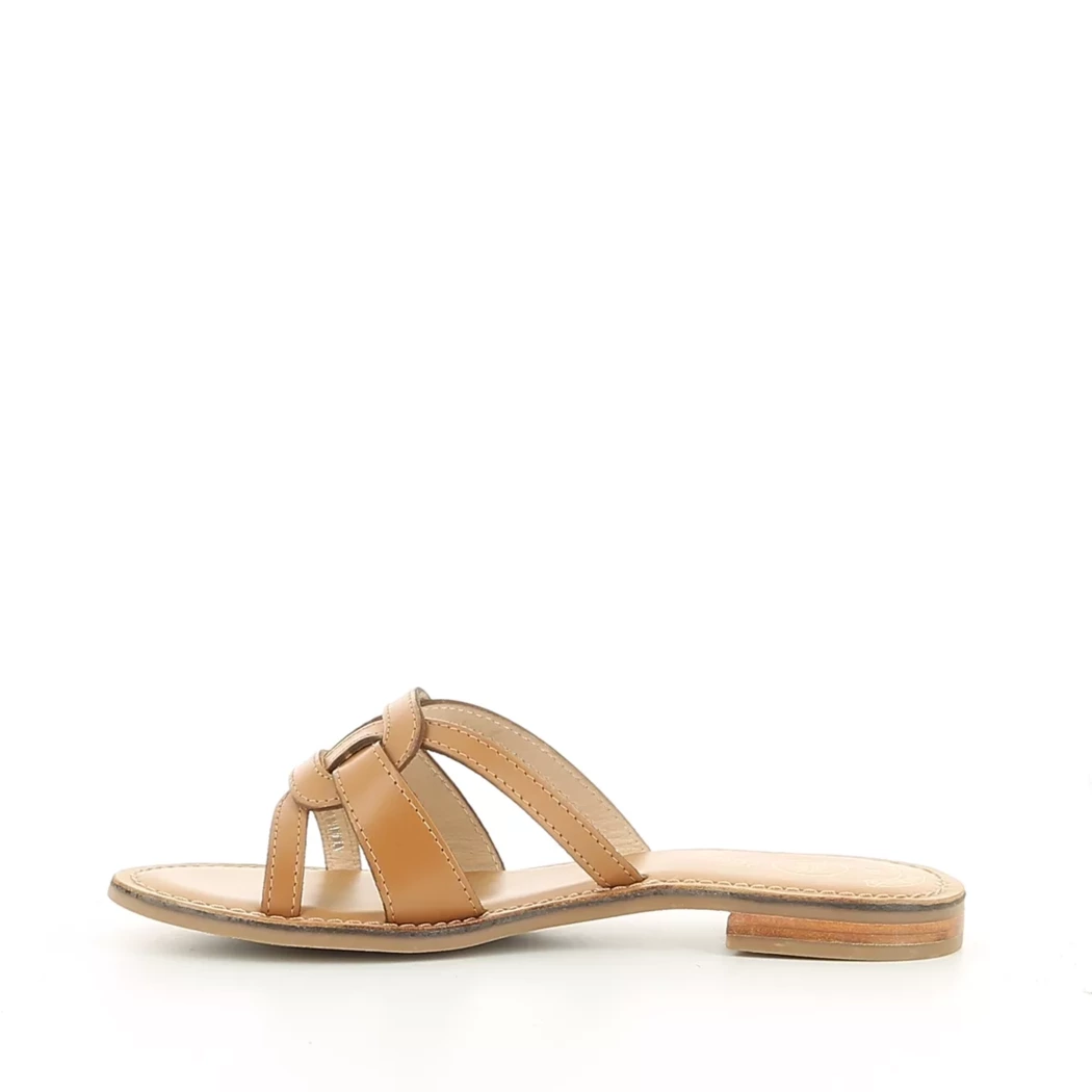 Image (4) de la chaussures Les Fees de Bengale - Mules et Sabots Cuir naturel / Cognac en Cuir