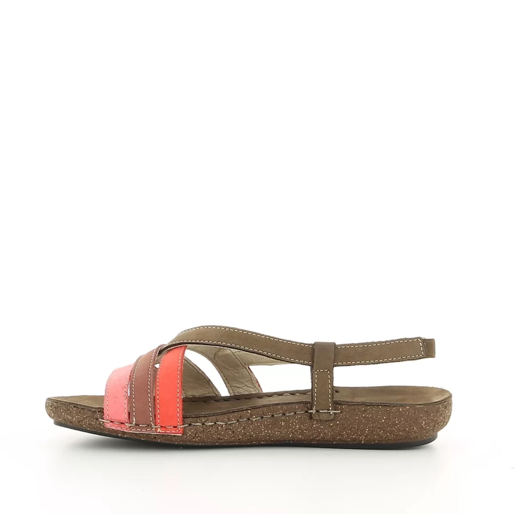Image (4) de la chaussures Calba - Sandales et Nu-Pieds Taupe en Cuir