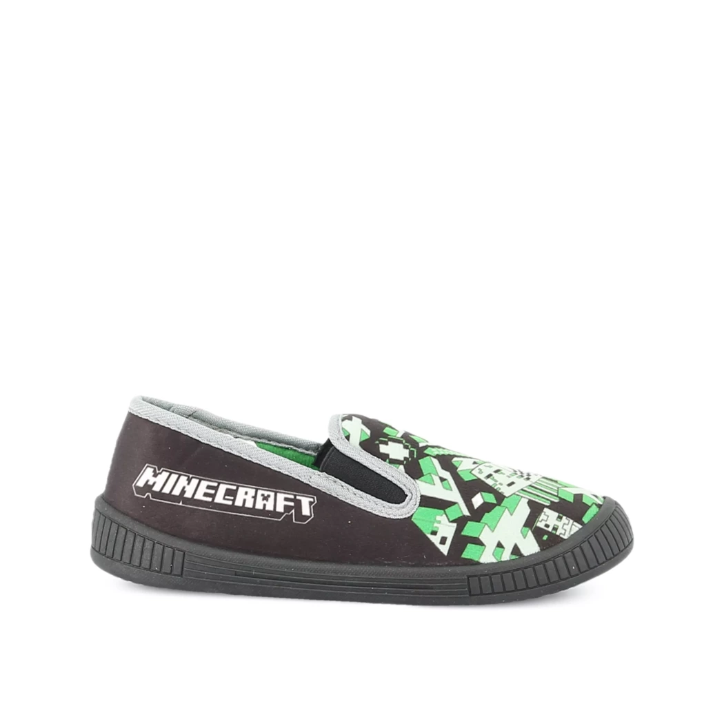 Image (2) de la chaussures Minecraft - Pantoufles et Chaussons Noir en Textile