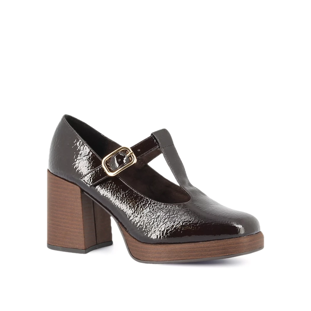 Image (1) de la chaussures Marco Tozzi - Escarpins Marron en Cuir synthétique
