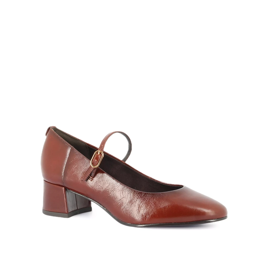 Image (1) de la chaussures Tamaris - Escarpins Cuir naturel / Cognac en Cuir vernis
