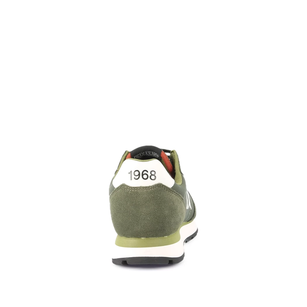 Image (3) de la chaussures Sun68 - Baskets Vert en Cuir nubuck
