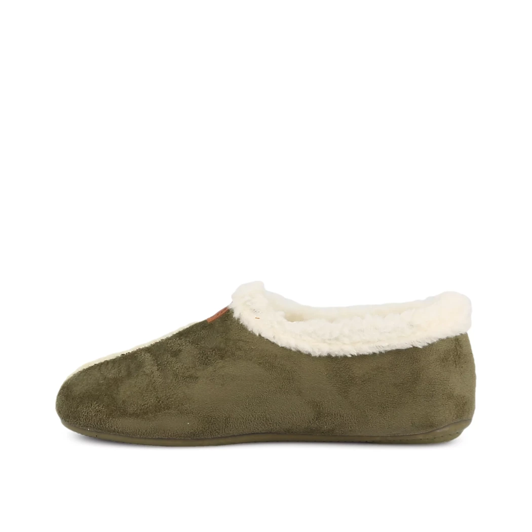 Image (4) de la chaussures OUF!... - Pantoufles et Chaussons Vert en Cuir synthétique