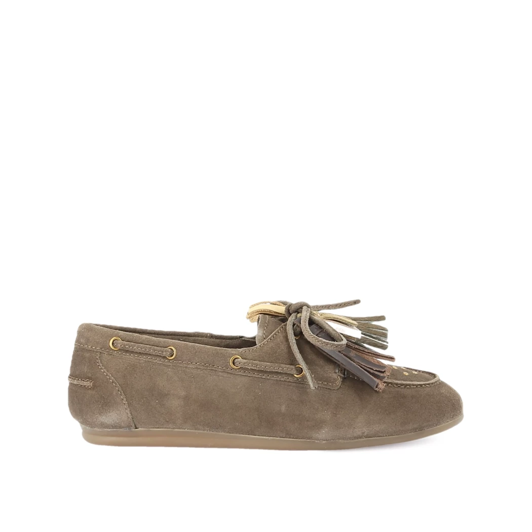 Image (2) de la chaussures Poelman - Mocassins Vert en Cuir nubuck