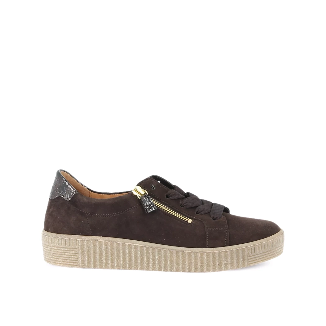 Image (2) de la chaussures Gabor - Baskets Marron en Cuir nubuck