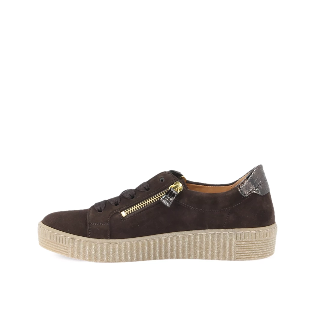 Image (4) de la chaussures Gabor - Baskets Marron en Cuir nubuck