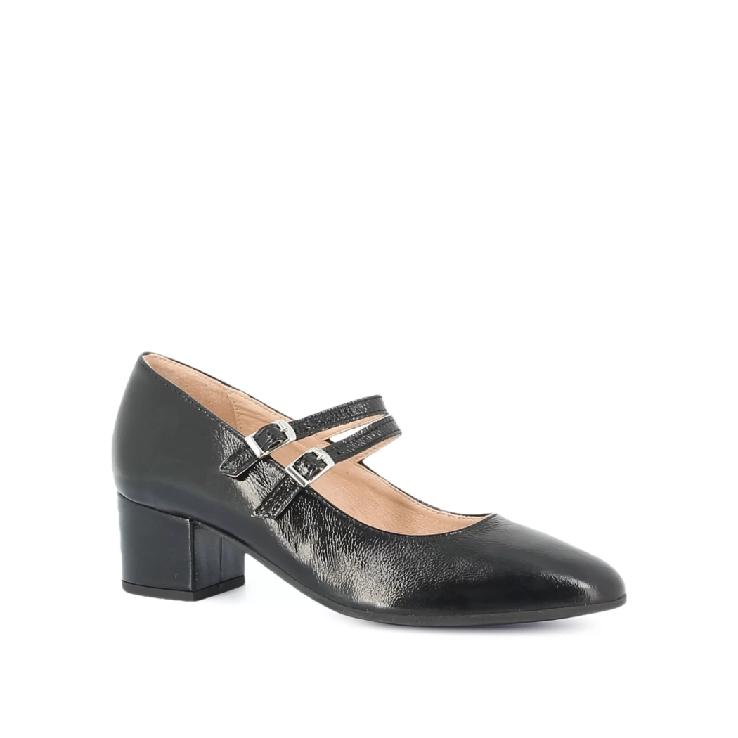 Image (1) de la chaussures Les Fees de Bengale - Escarpins Noir en Cuir vernis