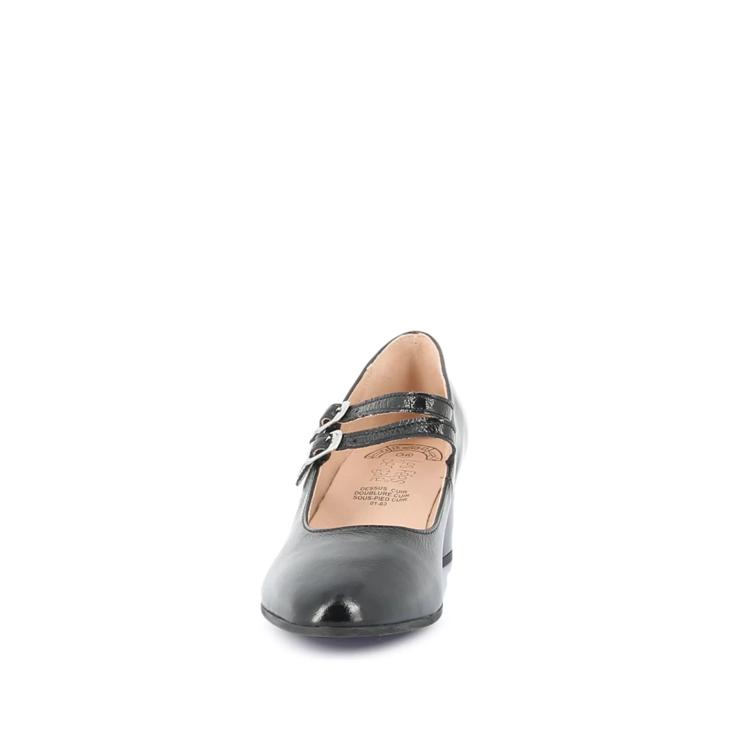 Image (5) de la chaussures Les Fees de Bengale - Escarpins Noir en Cuir vernis
