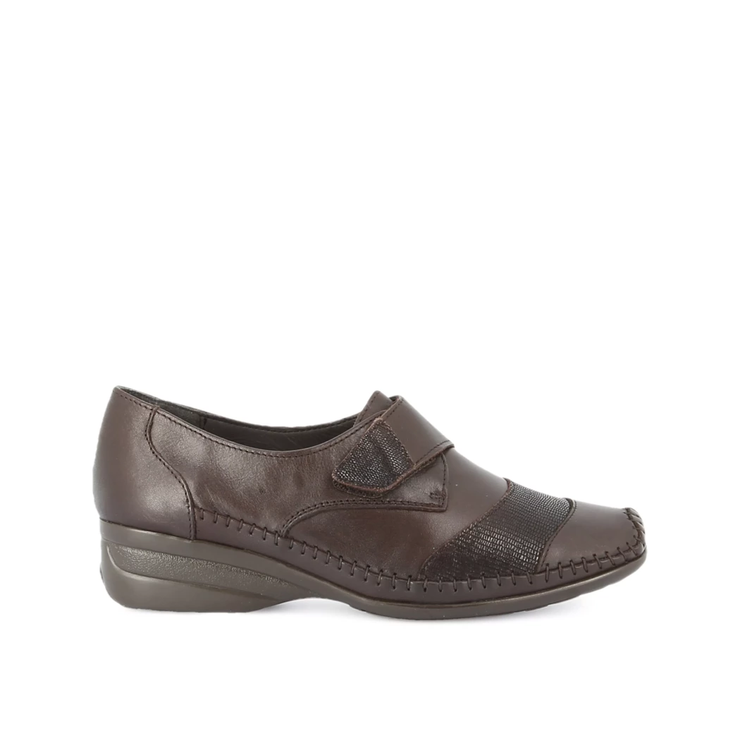 Image (2) de la chaussures Kiarflex - Chaussures à velcro Marron en Cuir