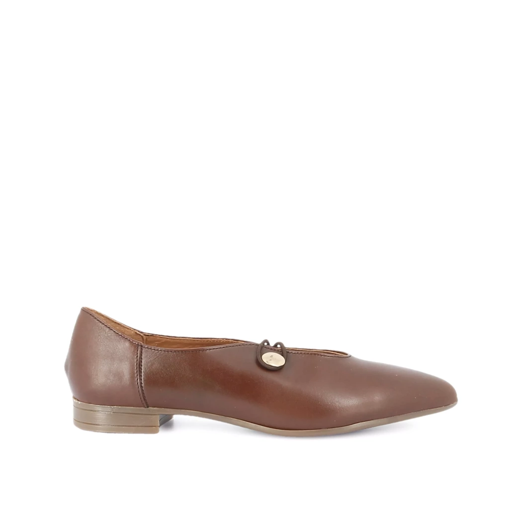 Image (2) de la chaussures Free Monday - Ballerines Marron en Cuir
