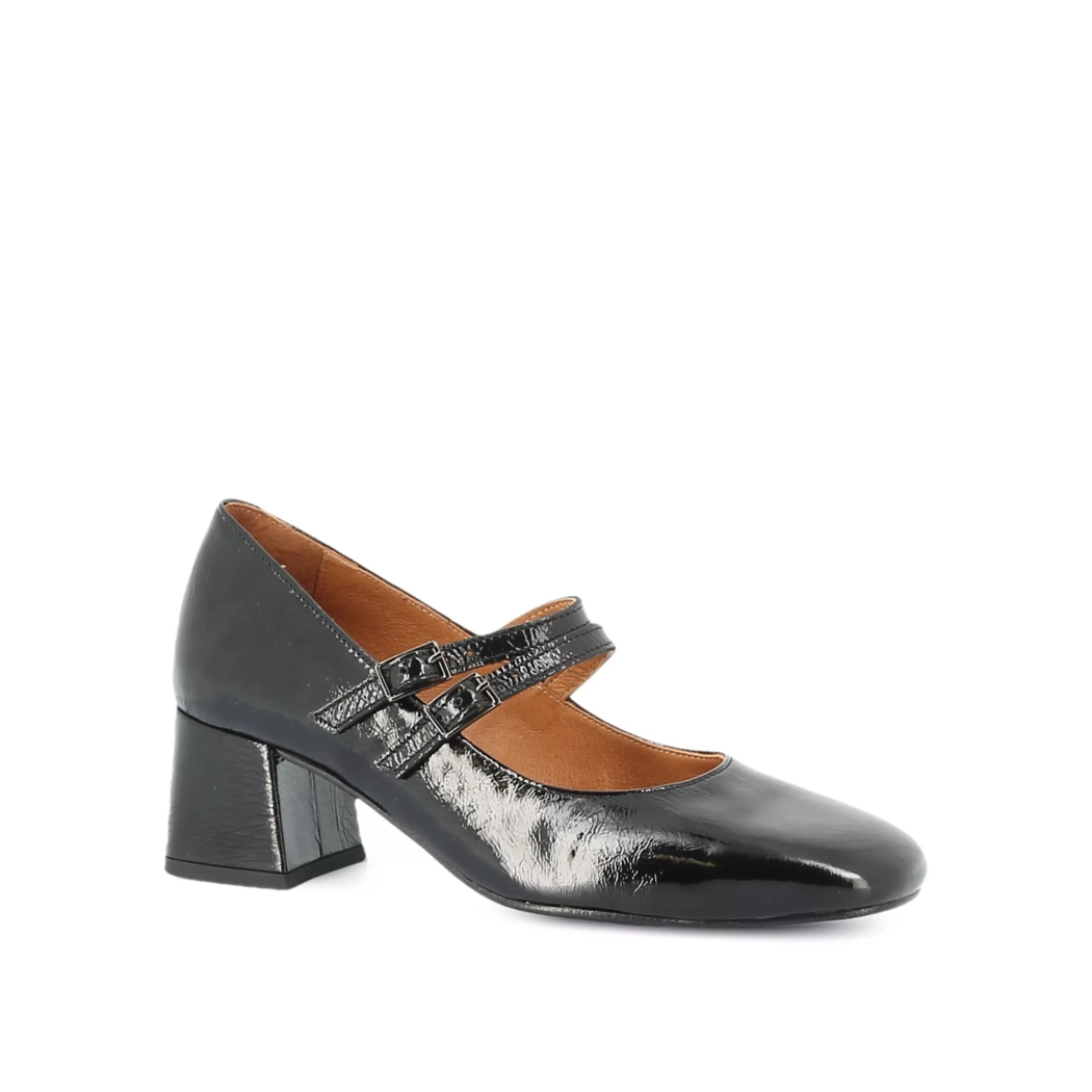 Image (1) de la chaussures Les Fees de Bengale - Escarpins Noir en Cuir vernis