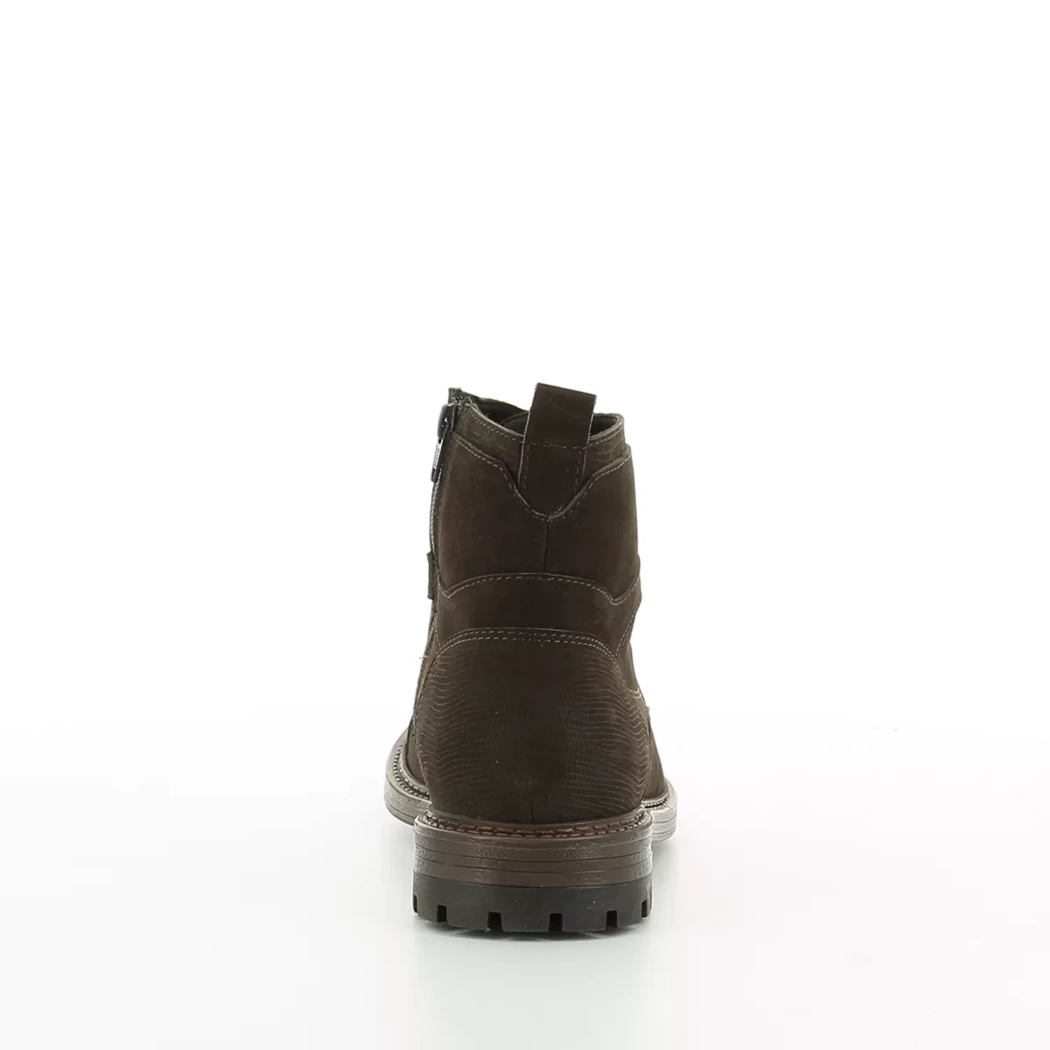 Image (3) de la chaussures Poelman - Bottines Marron en Cuir nubuck