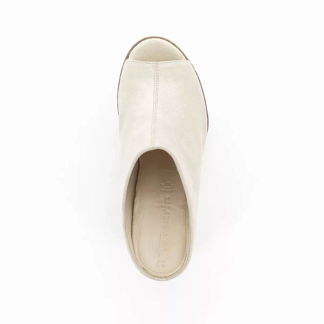 Image (6) de la chaussures Tamaris - Mules et Sabots Beige en Cuir