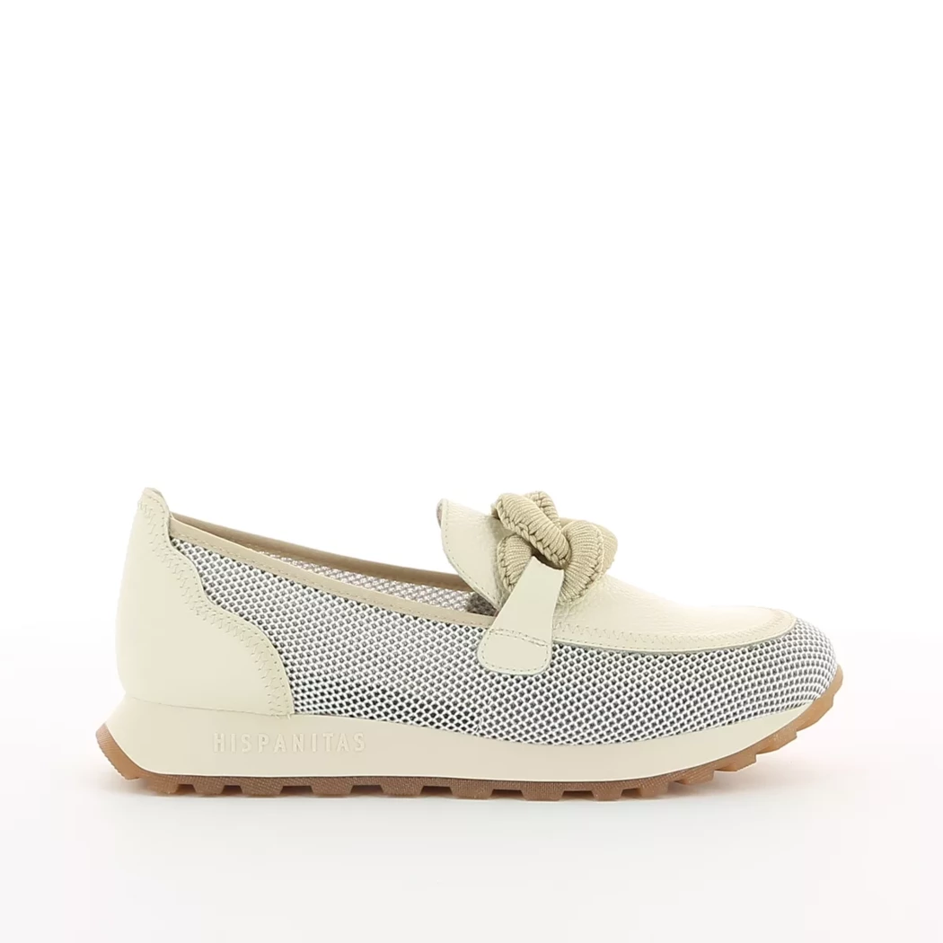 Image (2) de la chaussures Hispanitas - Mocassins Beige en Cuir et textile