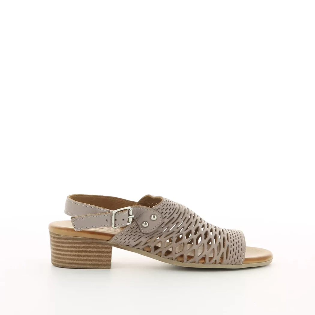 Image (2) de la chaussures 2 Go - Sandales et Nu-Pieds Taupe en Cuir