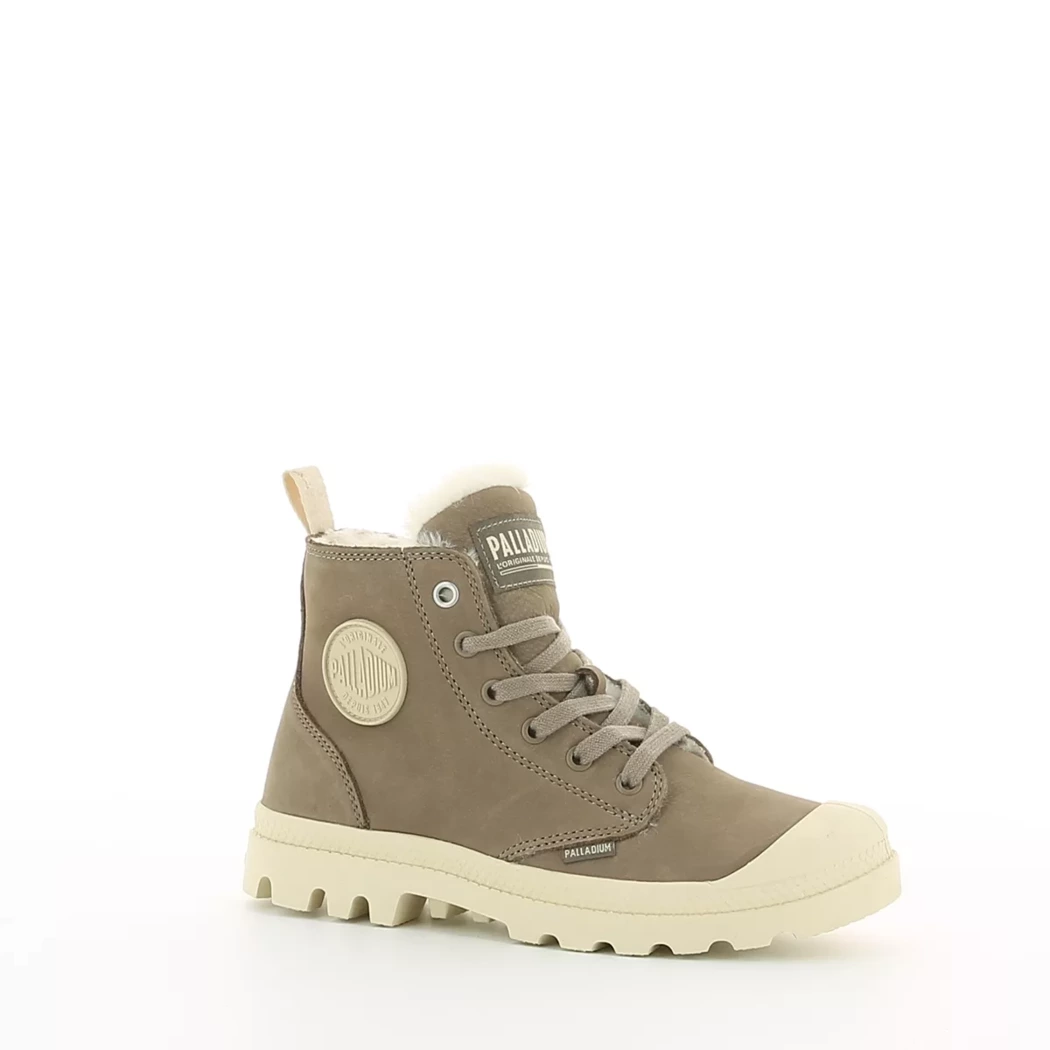 Image (1) de la chaussures Palladium - Bottines Taupe en Cuir nubuck Image (1) de la chaussures Palladium - Bottines Taupe en Cuir nubuck