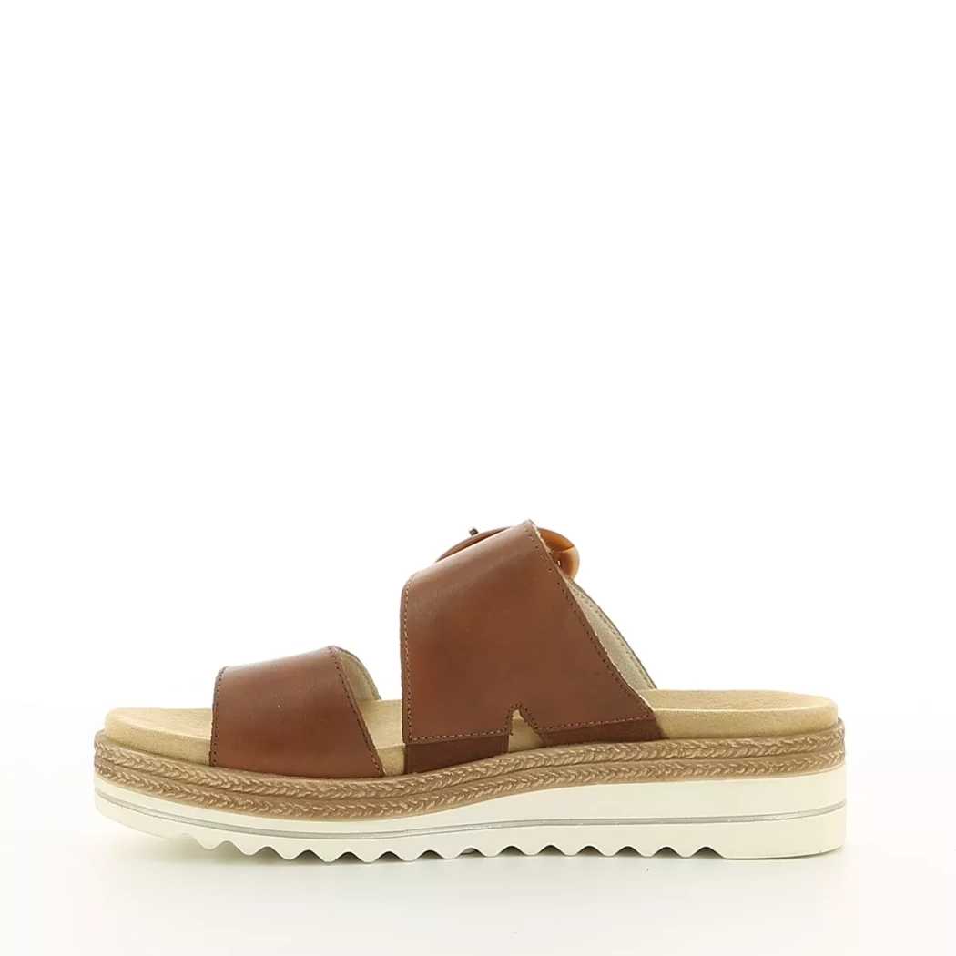 Image (4) de la chaussures Remonte - Mules et Sabots Cuir naturel / Cognac en Cuir