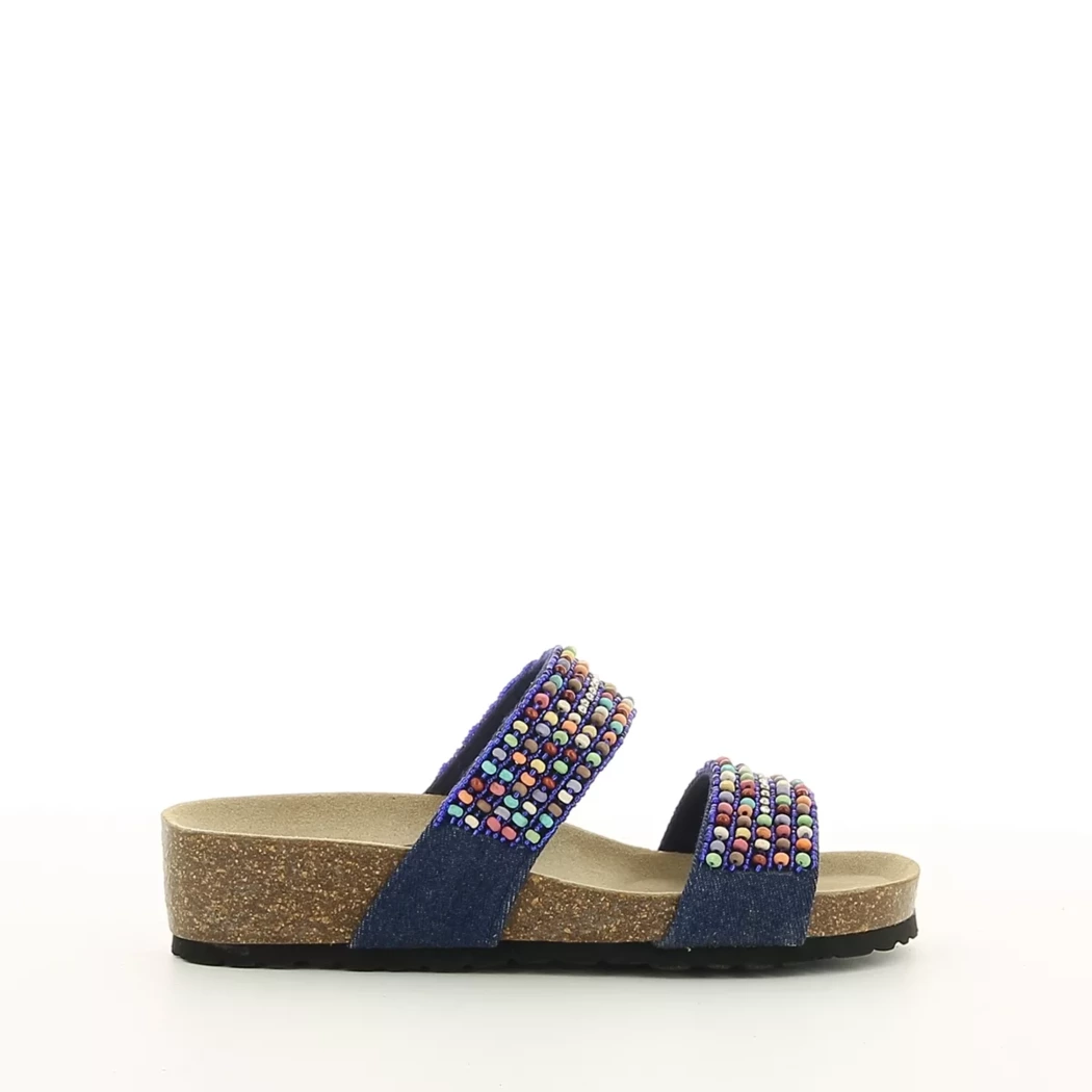 Image (2) de la chaussures Bio Divina - Mules et Sabots Bleu en Textile