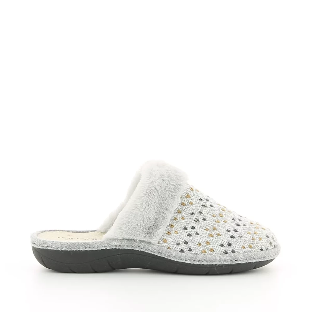 Image (2) de la chaussures Vul ladi - Pantoufles et Chaussons Gris en Textile
