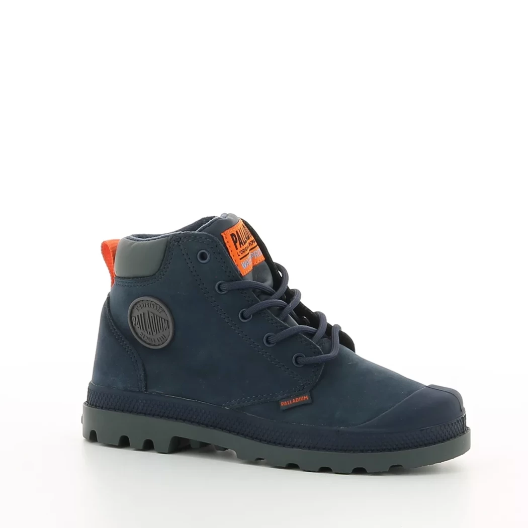 Image (1) de la chaussures Palladium - Bottines Bleu en Cuir nubuck