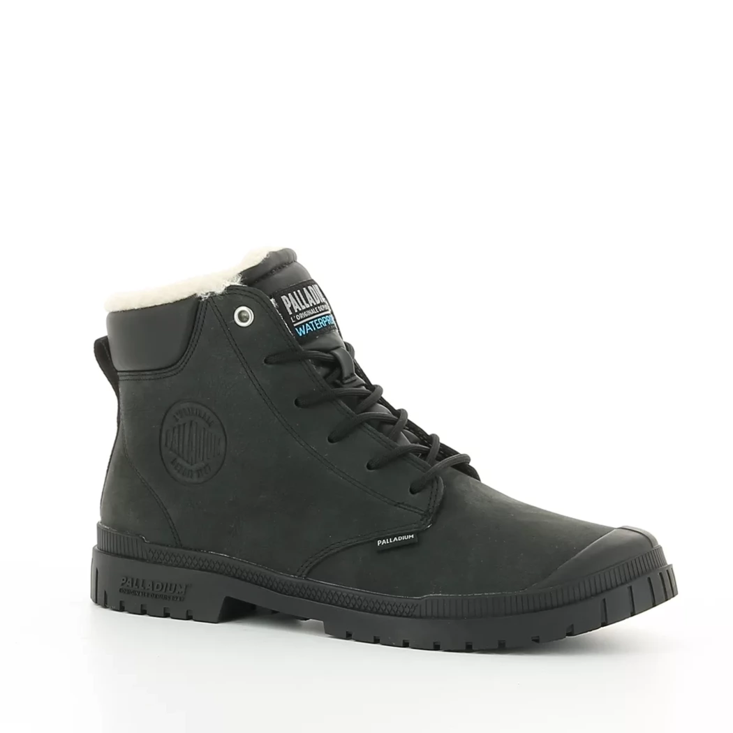 Image (1) de la chaussures Palladium - Bottines Noir en Cuir nubuck Image (1) de la chaussures Palladium - Bottines Noir en Cuir nubuck