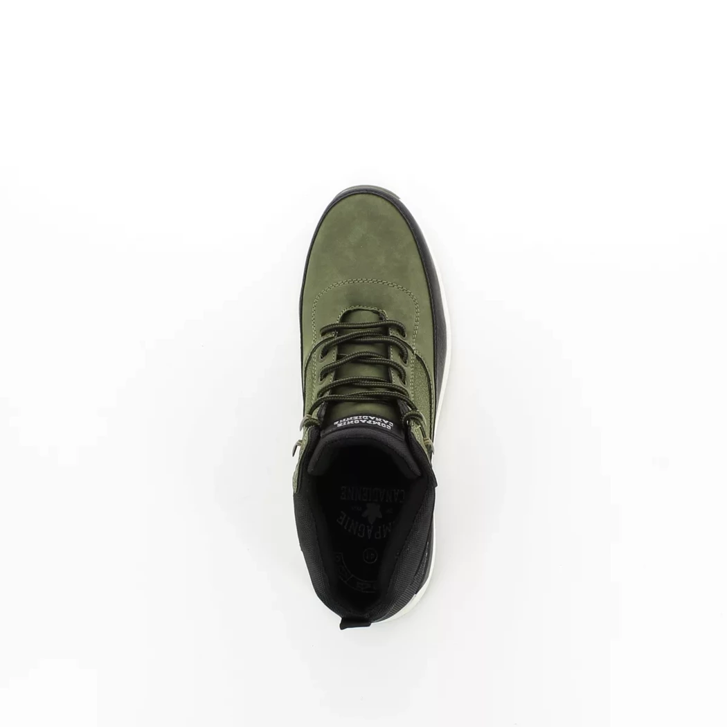 Image (6) de la chaussures Cie Canadienne - Bottines Vert en Cuir synthétique