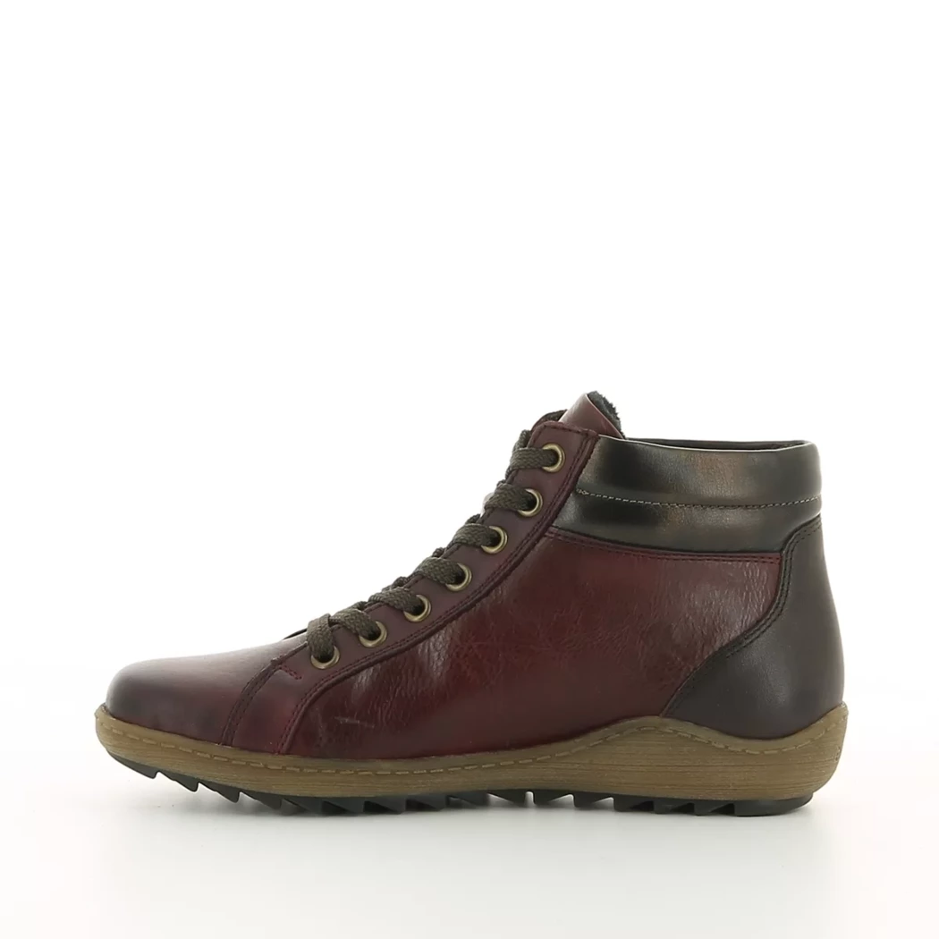 Image (4) de la chaussures Remonte - Bottines Bordeaux en Cuir