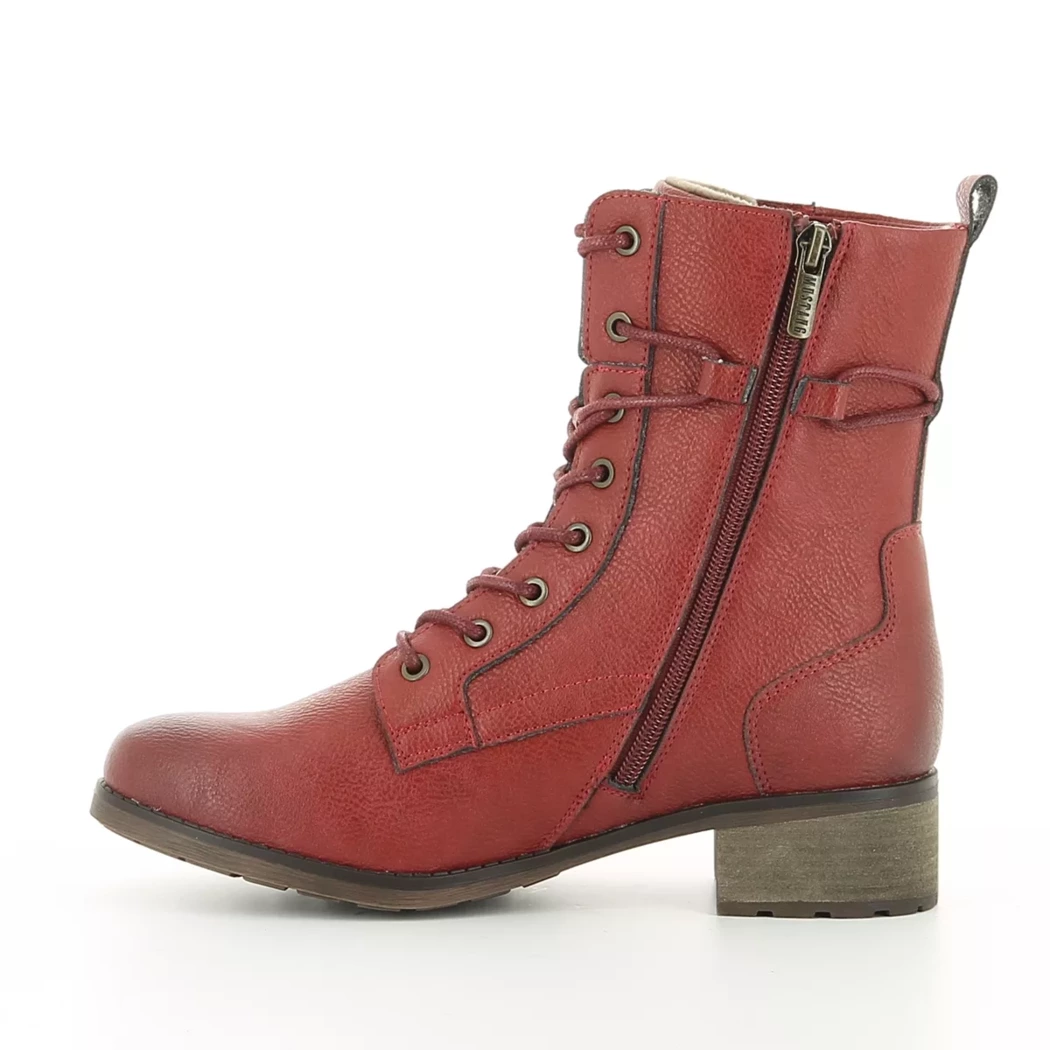 Image (4) de la chaussures Mustang - Bottines Rouge en Cuir synthétique