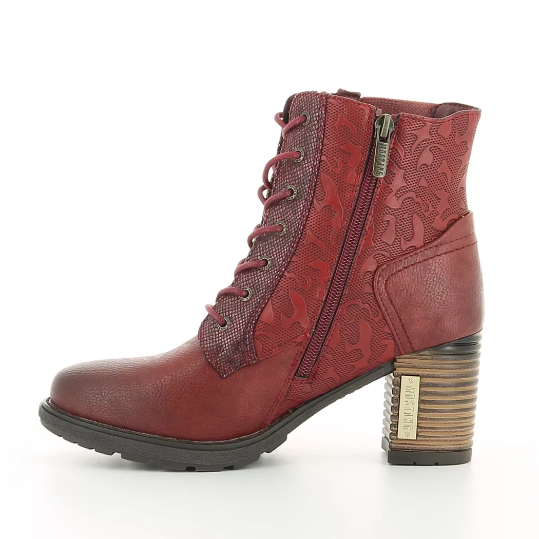Image (4) de la chaussures Mustang - Bottines Rouge en Cuir synthétique Image (4) de la chaussures Mustang - Bottines Rouge en Cuir synthétique