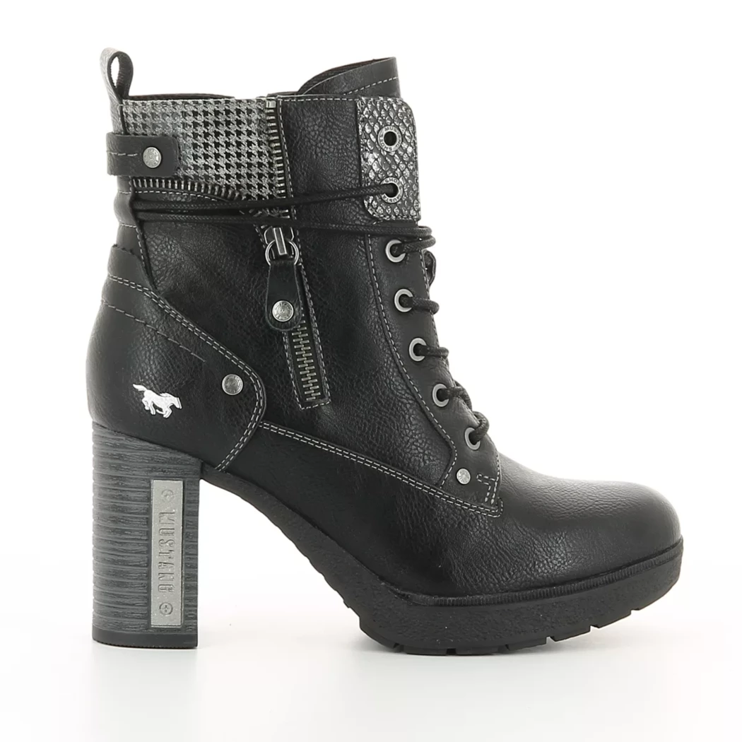 Image (2) de la chaussures Mustang - Bottines Noir en Cuir synthétique