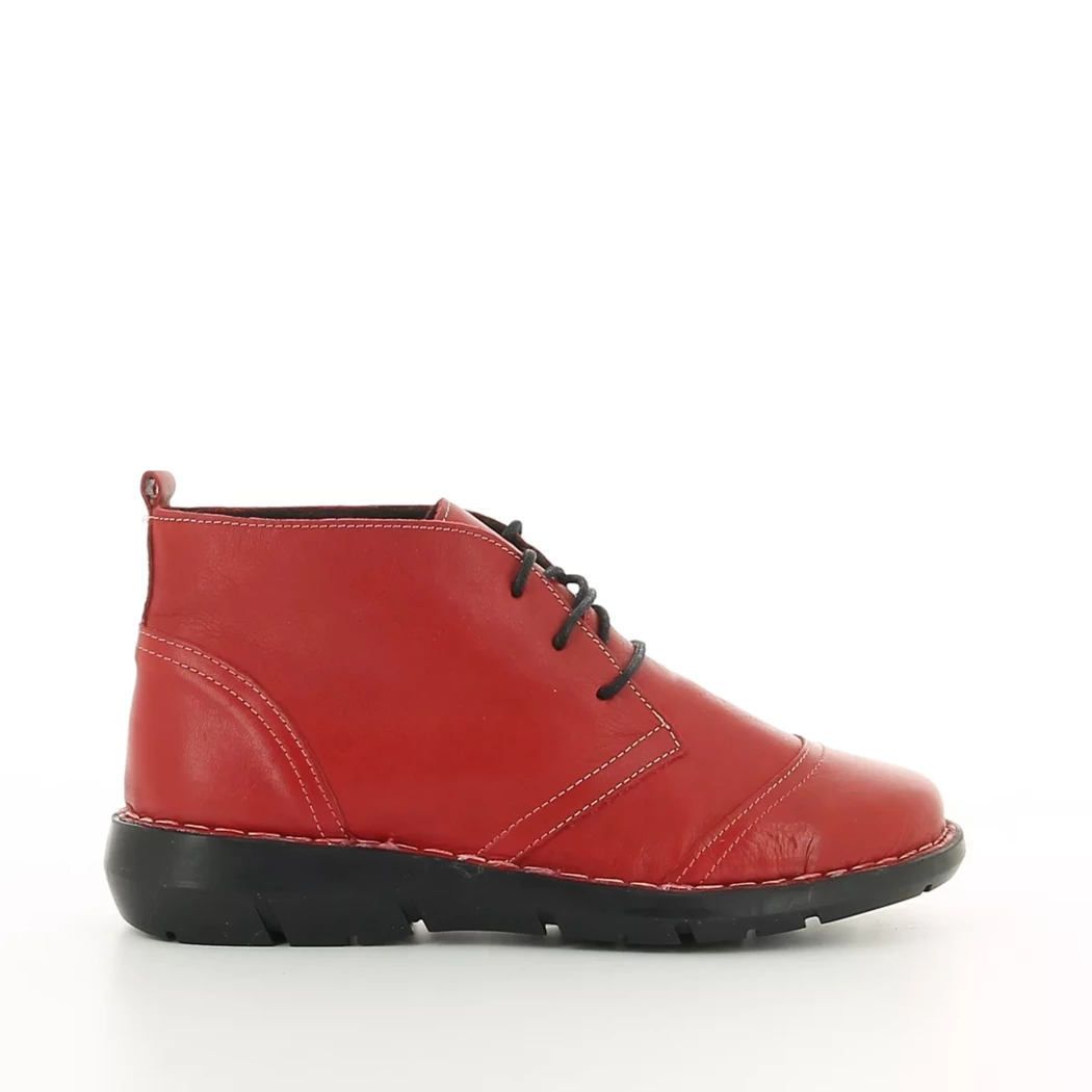 Image (2) de la chaussures Diabolo Studio - Bottines Rouge en Cuir